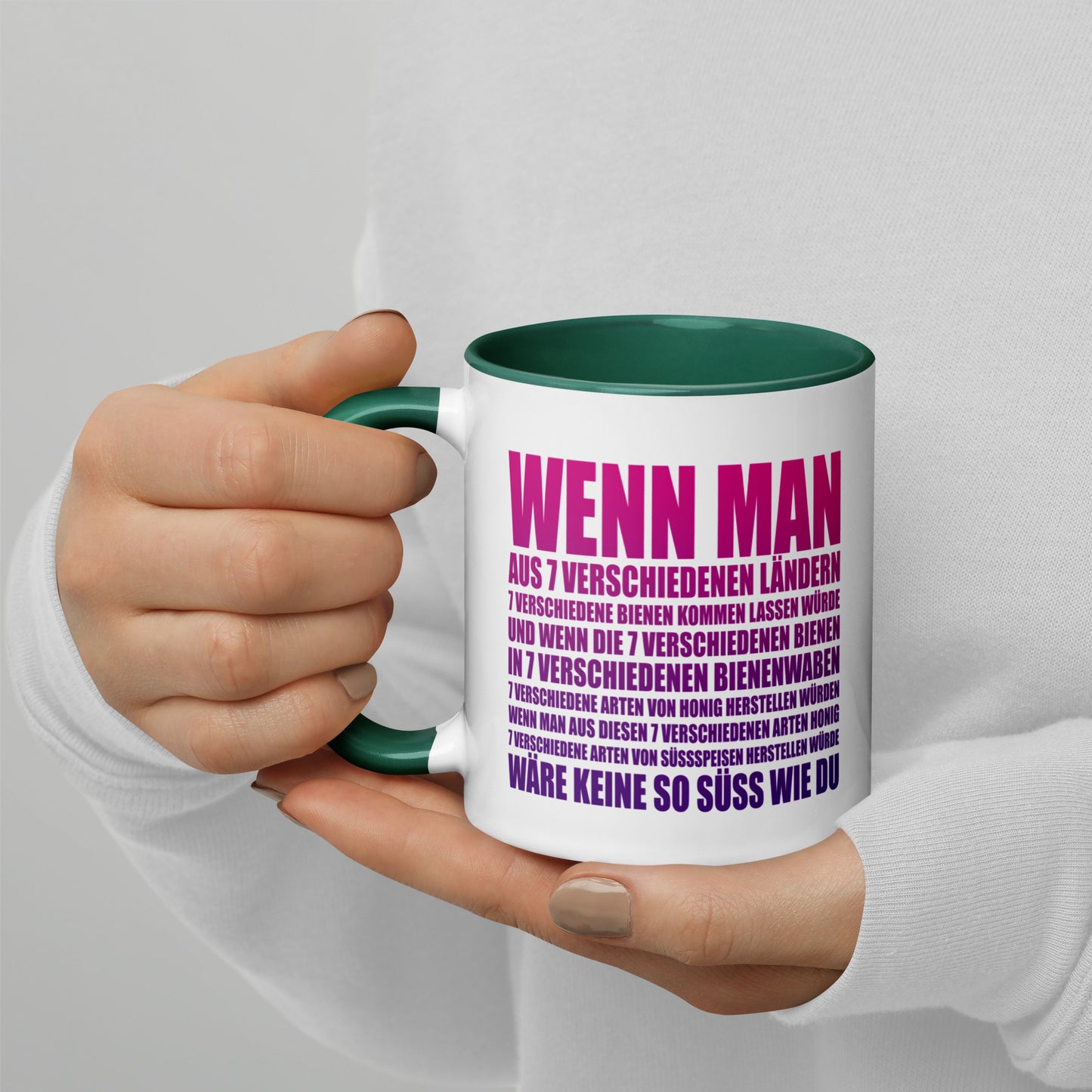 Wenn man - Tasse mit farbiger Innenseite