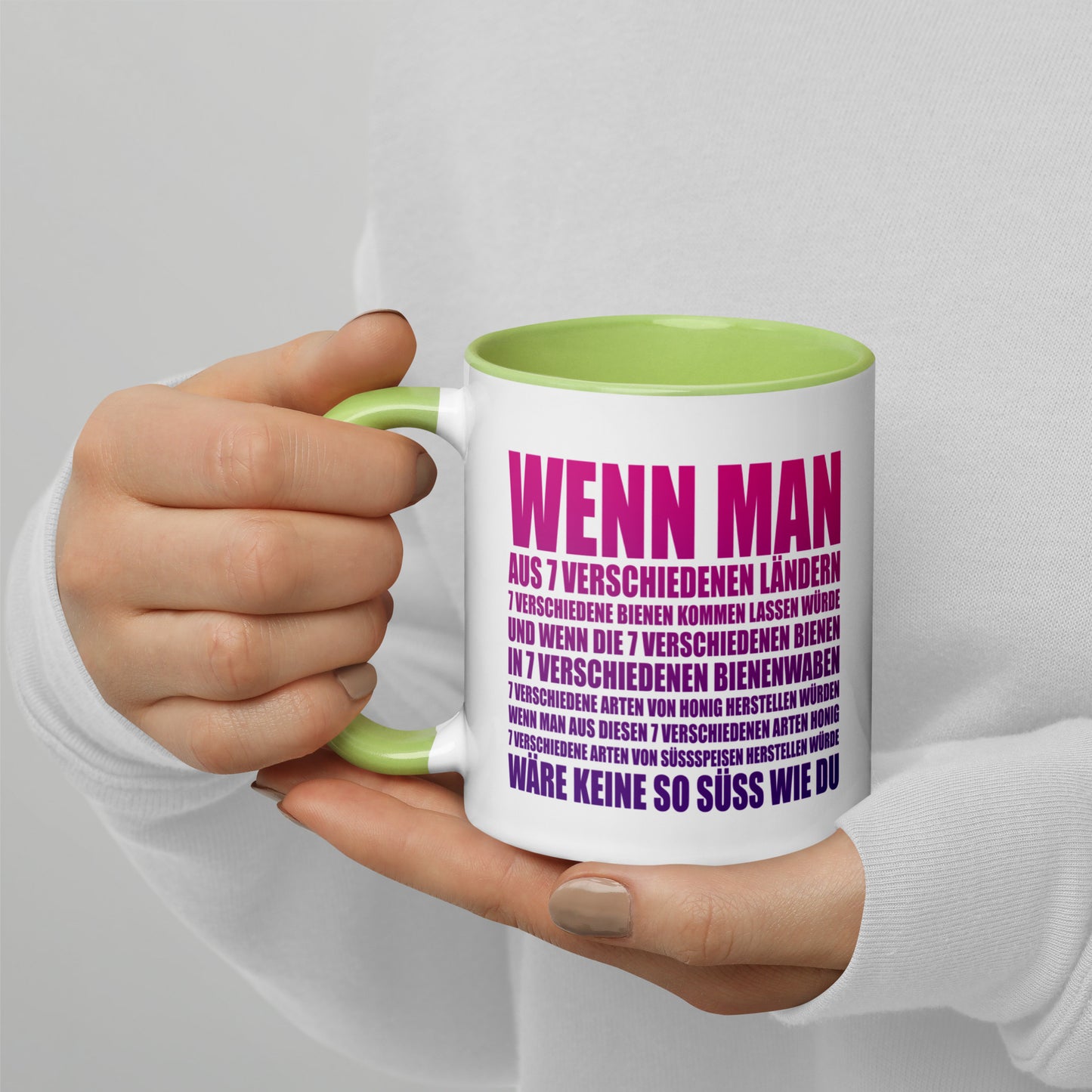Wenn man - Tasse mit farbiger Innenseite