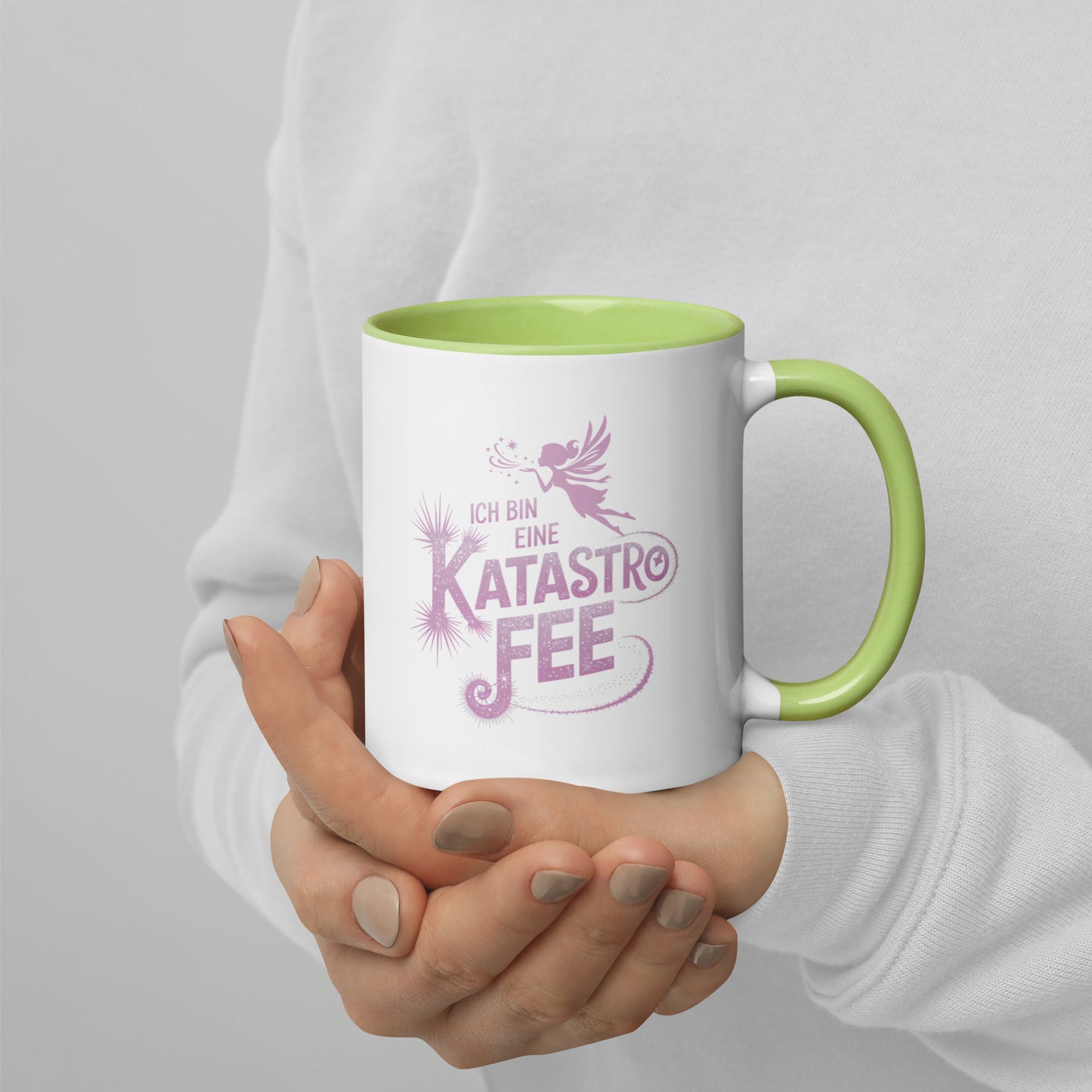Ich bin eine KatastroFEE - Tasse mit farbiger Innenseite