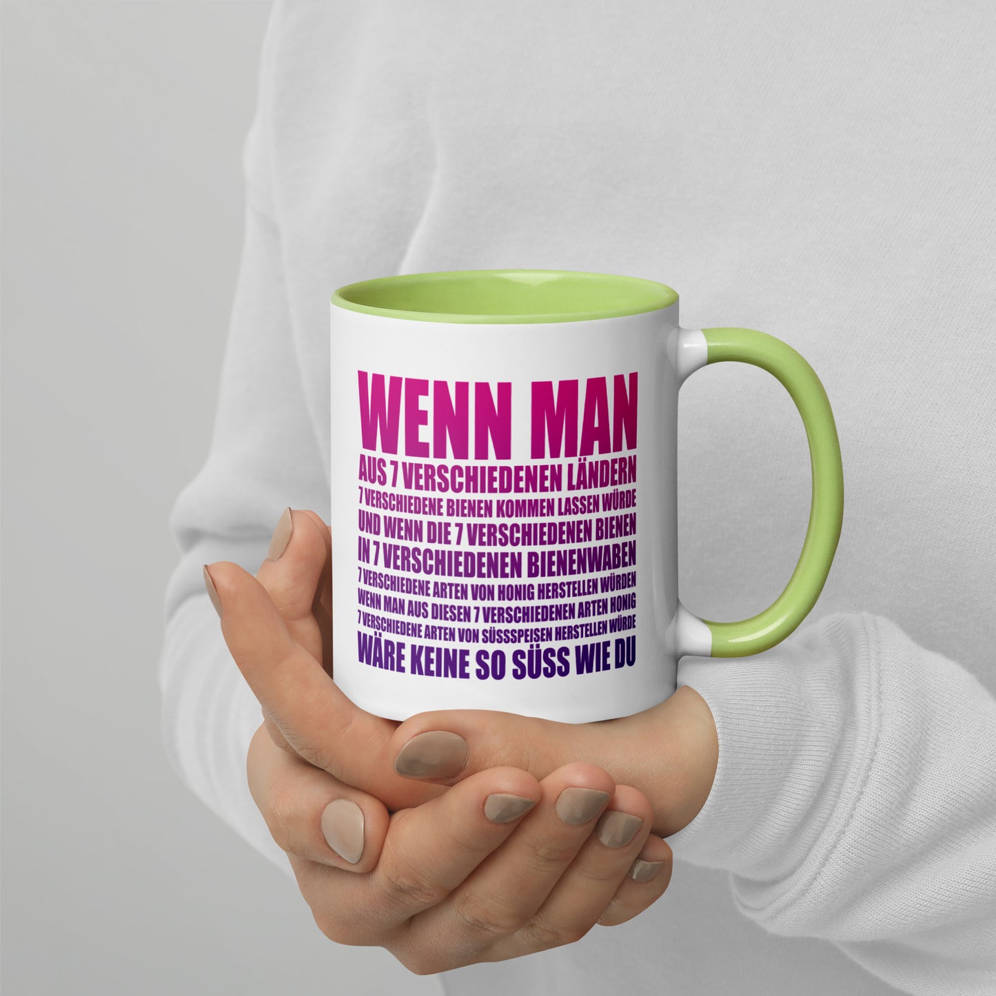 Wenn man - Tasse mit farbiger Innenseite