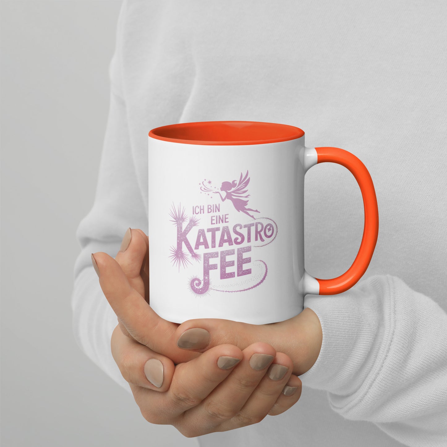 Ich bin eine KatastroFEE - Tasse mit farbiger Innenseite