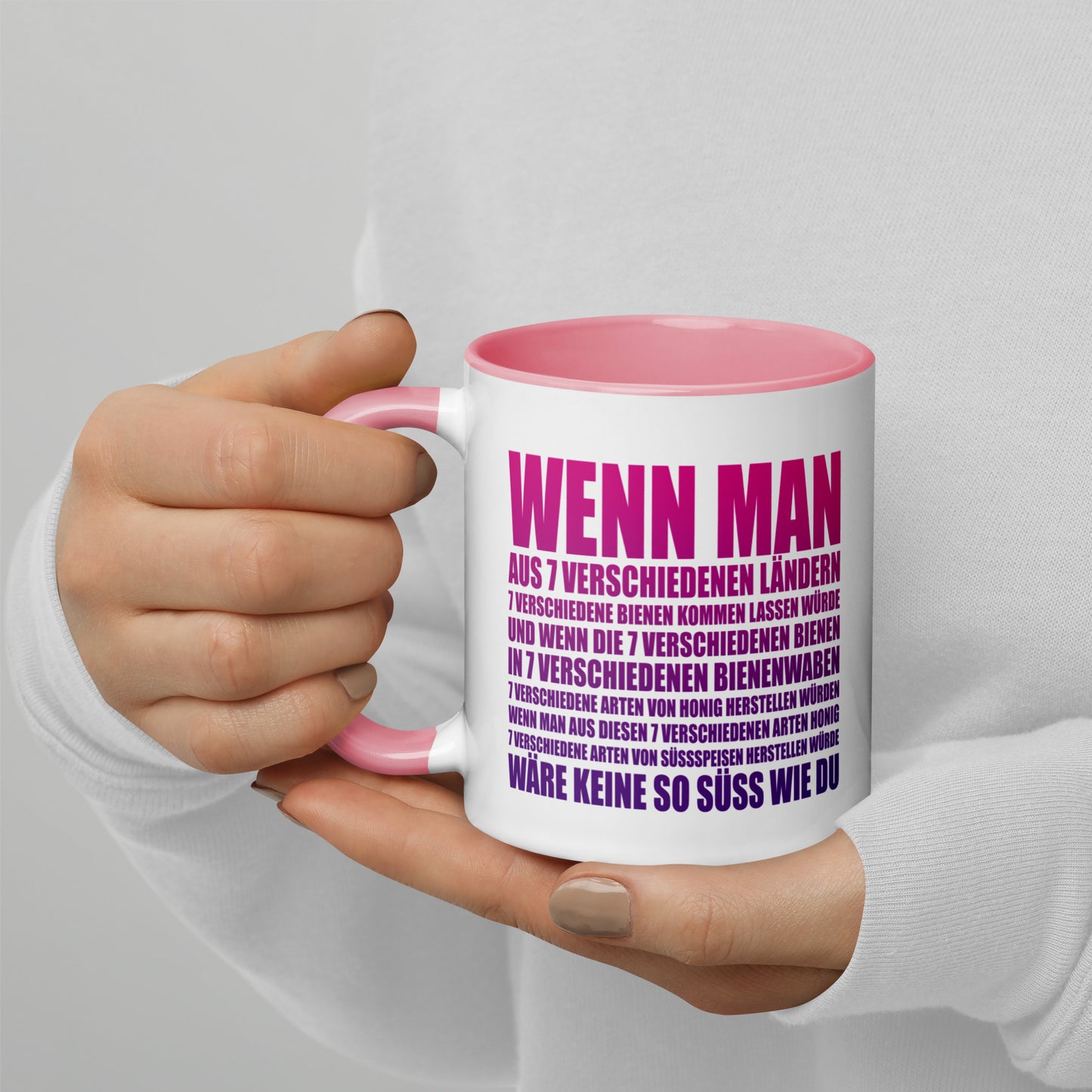 Wenn man - Tasse mit farbiger Innenseite