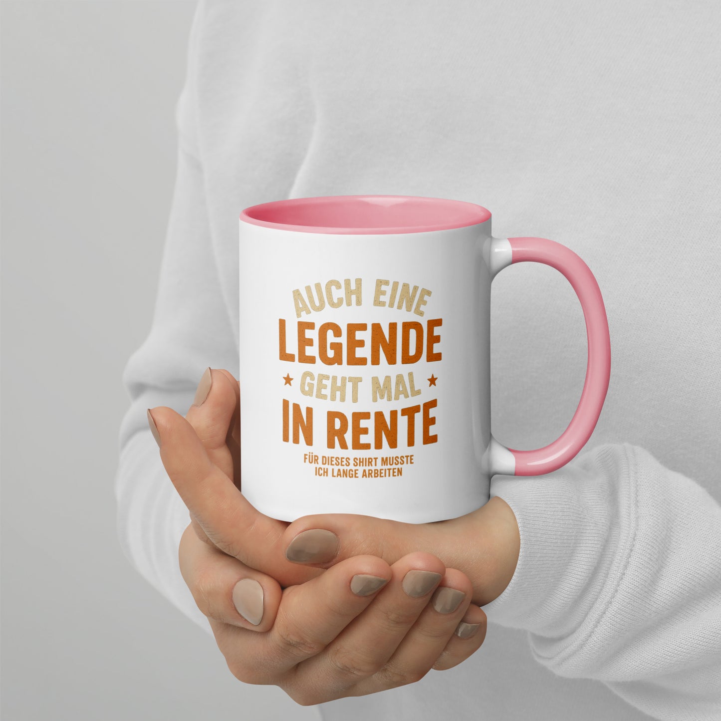 Auch eine Legende geht mal in Rente - Tasse mit farbiger Innenseite