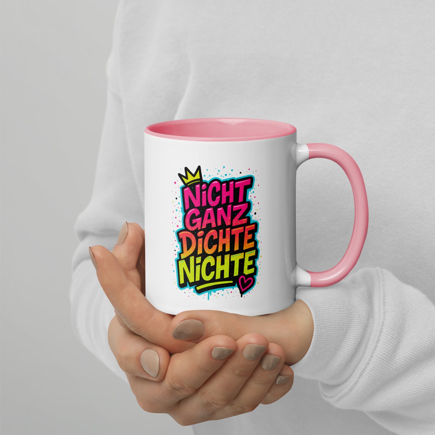 Nicht ganz dichte Nichte - Tasse mit farbiger Innenseite