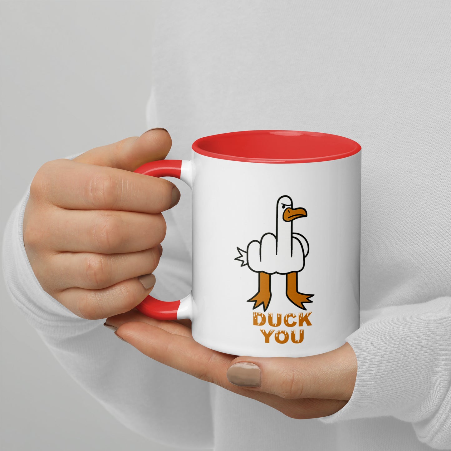 DUCK YOU - Tasse mit farbiger Innenseite