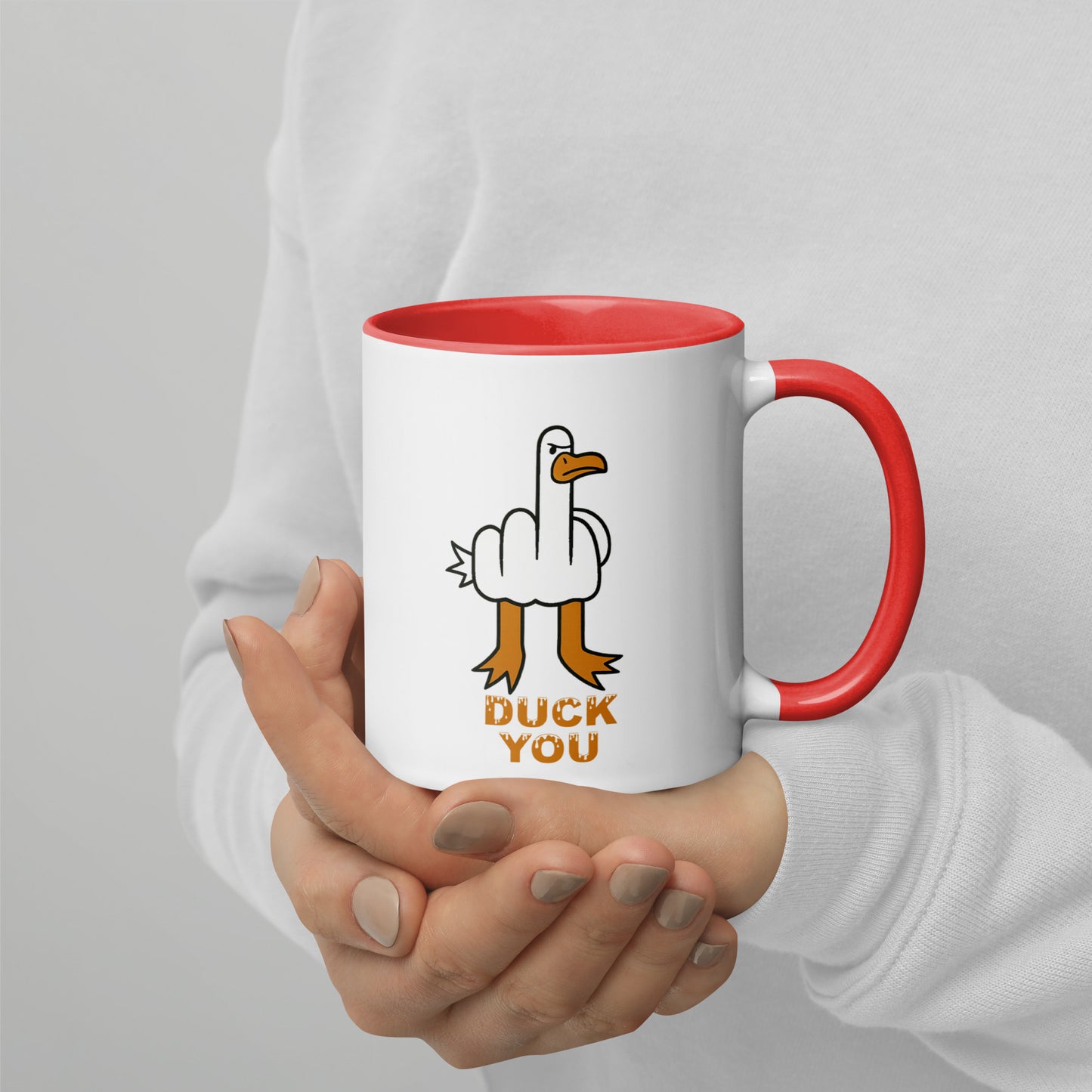 DUCK YOU - Tasse mit farbiger Innenseite