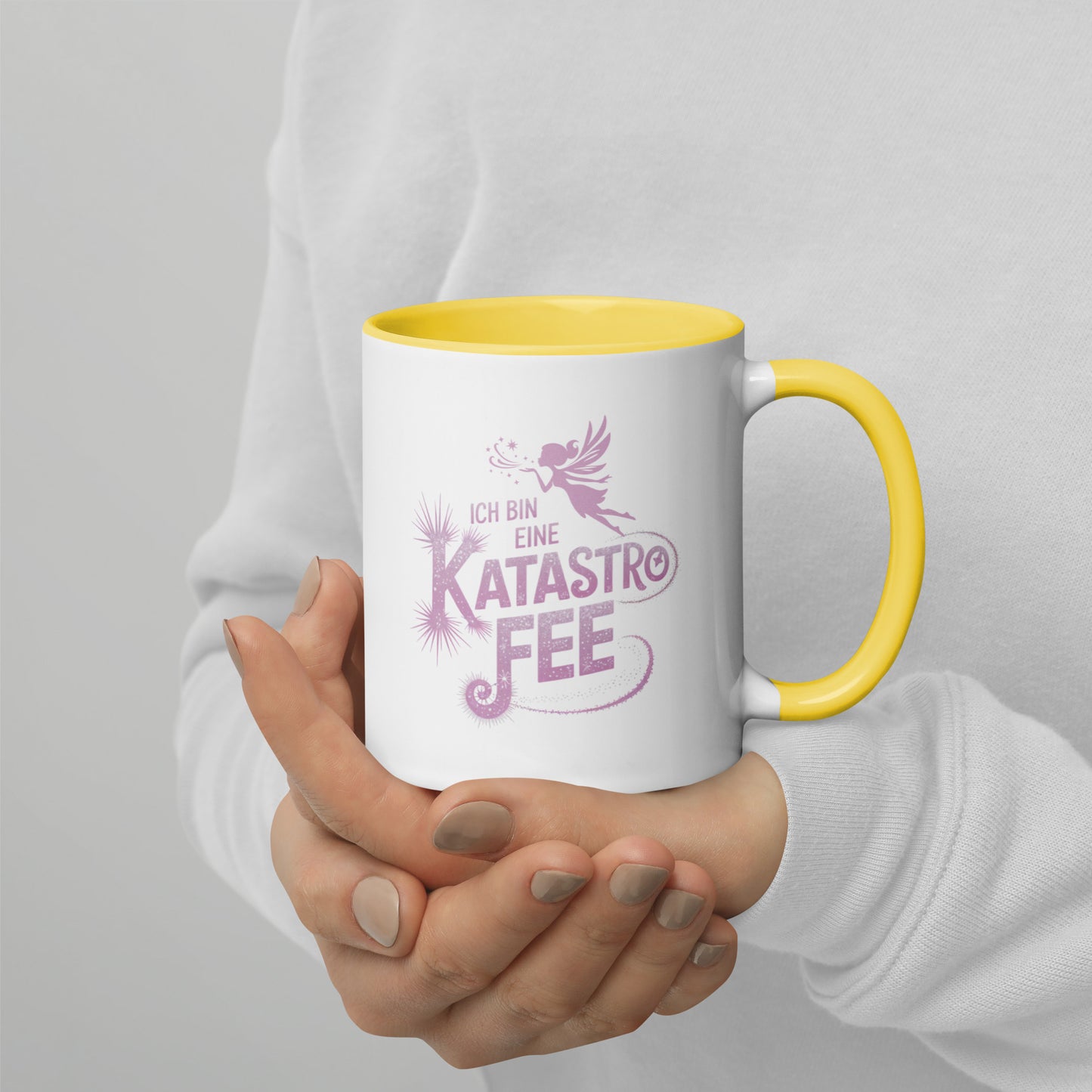 Ich bin eine KatastroFEE - Tasse mit farbiger Innenseite