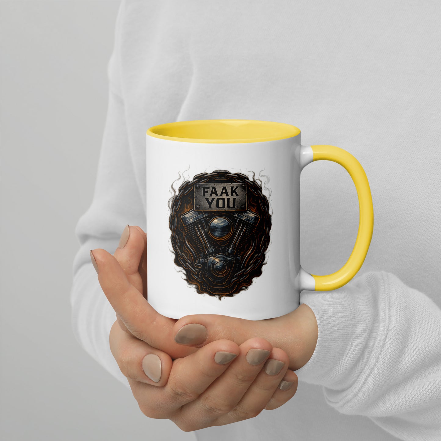 FAAK YOU – V-Twin Statement - Tasse mit farbiger Innenseite