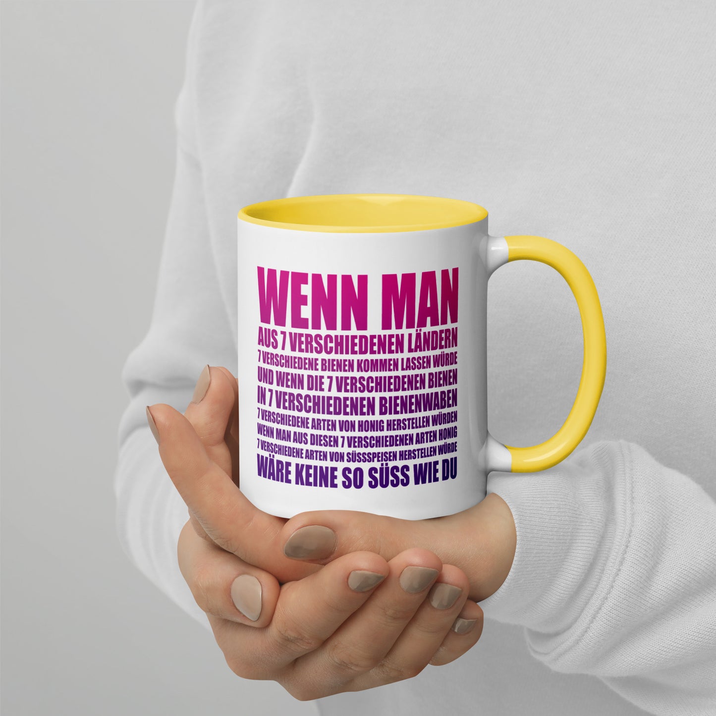 Wenn man - Tasse mit farbiger Innenseite