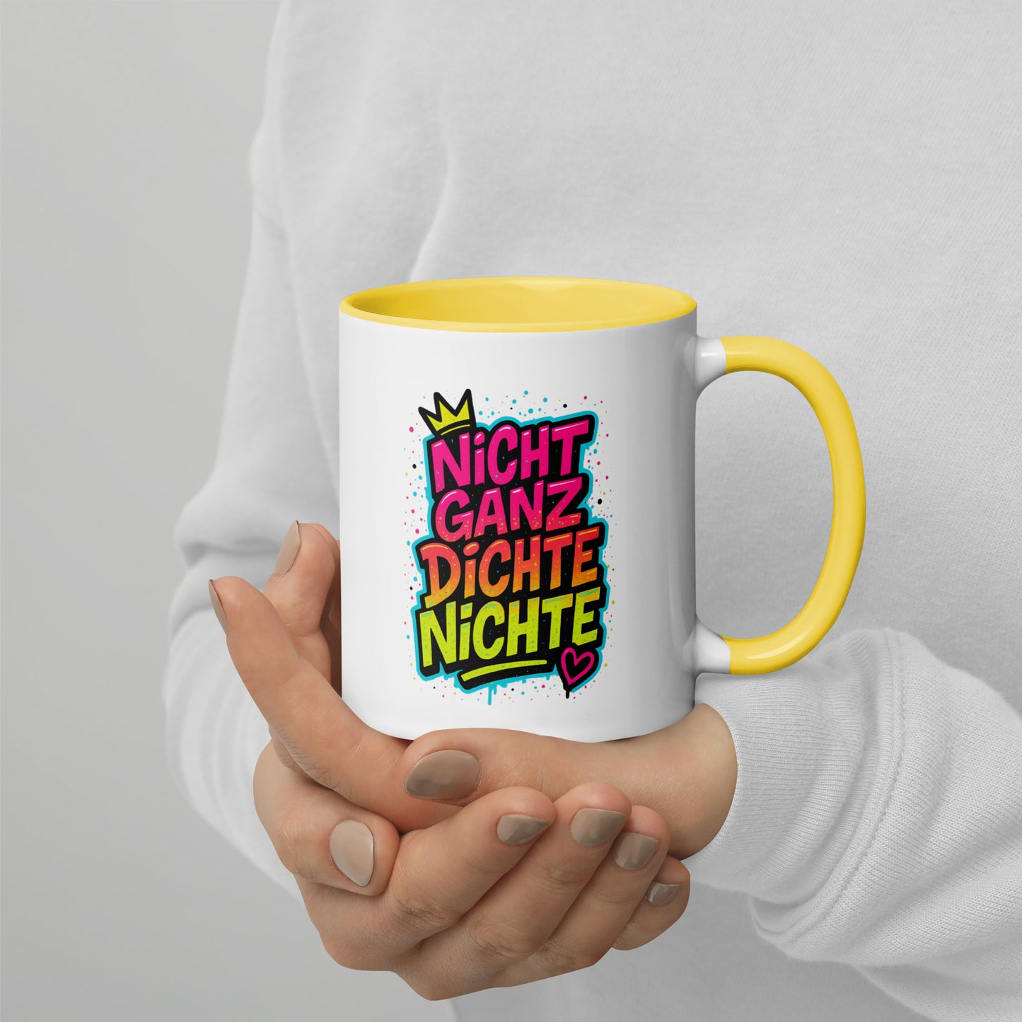 Nicht ganz dichte Nichte - Tasse mit farbiger Innenseite