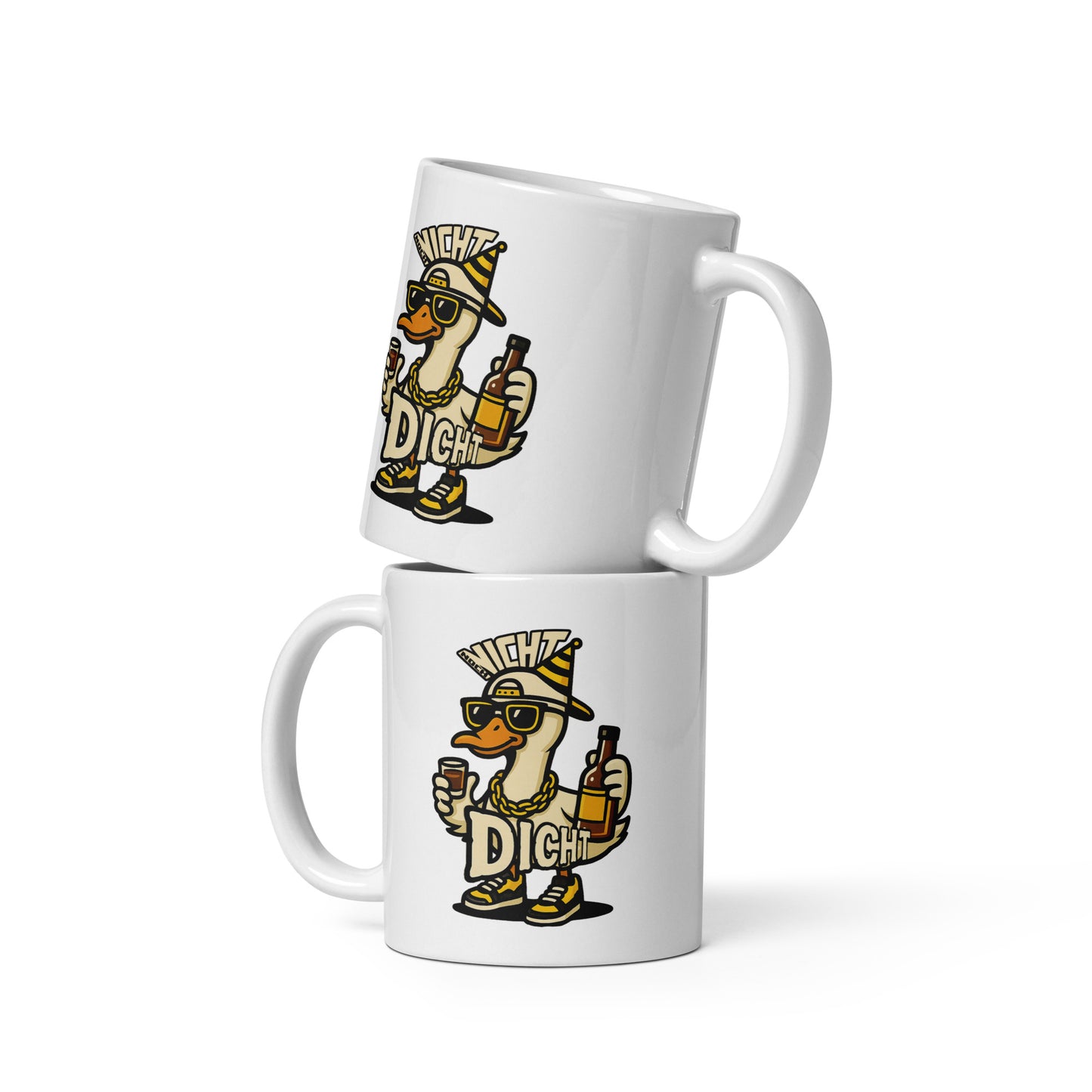 Noch nicht Gans dicht – Party-Tasse für Feiergänse