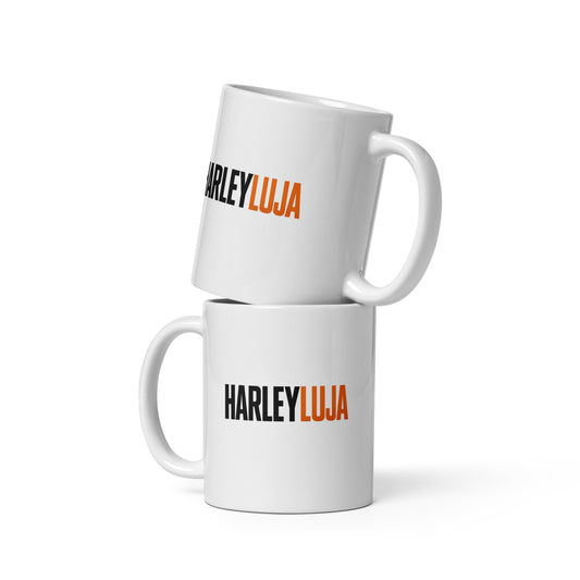 Harleyluja – Clean & Loud – Weiße, glänzende Tasse