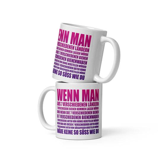 Wenn man - Weiße, glänzende Tasse