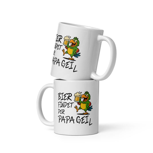 Bier findet der Papa Gei(l) – FunStuff Tasse
