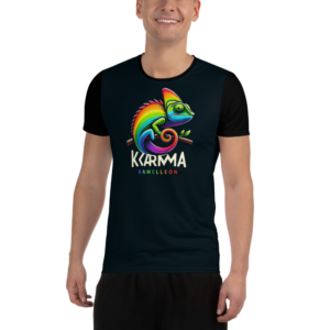 Karma Kamelleon - Sport-T-Shirt für Herren